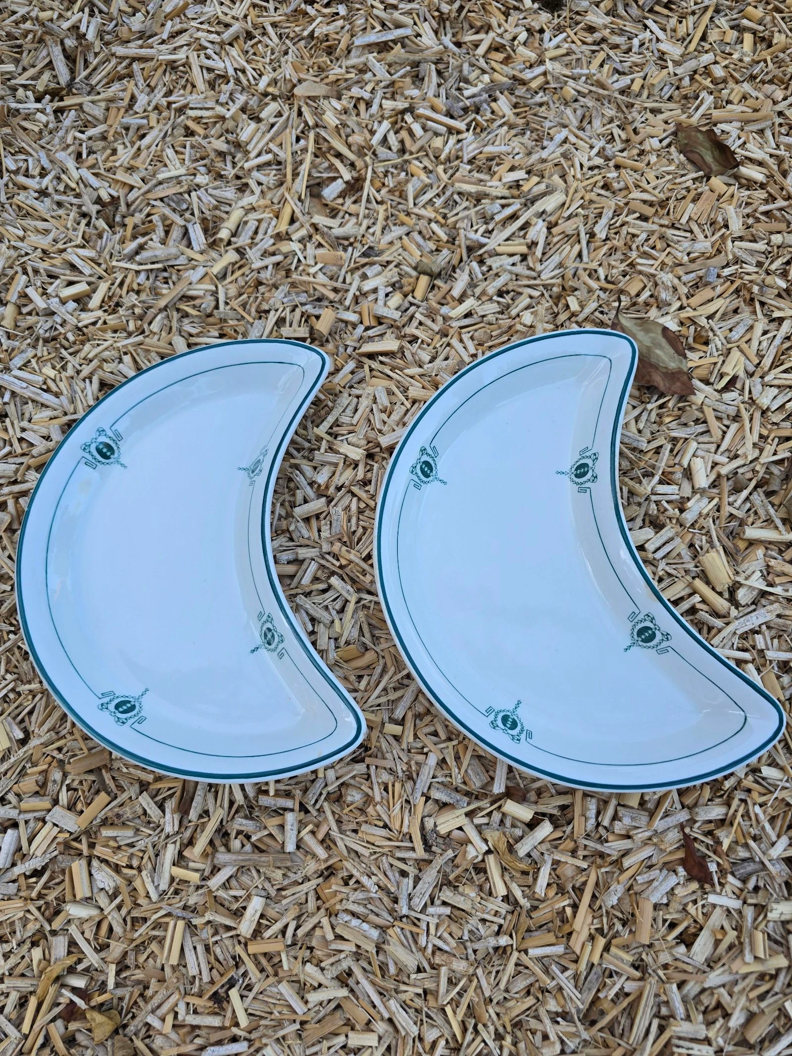 English Faience Crescent Salad Plates – photo 2